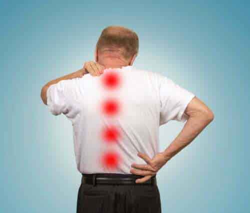 Elderly Man In Severe Spinal Pain 